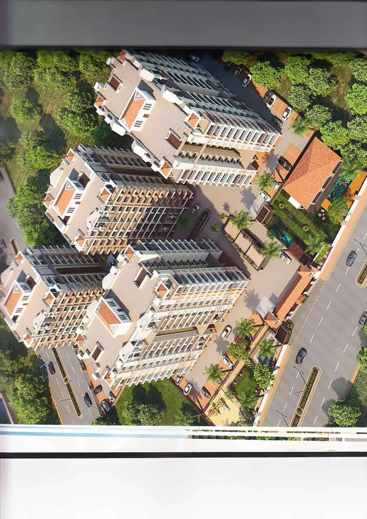 3D Elevation of real estate project Sahjanand Harmony located at Kosmada, Surat, Gujarat