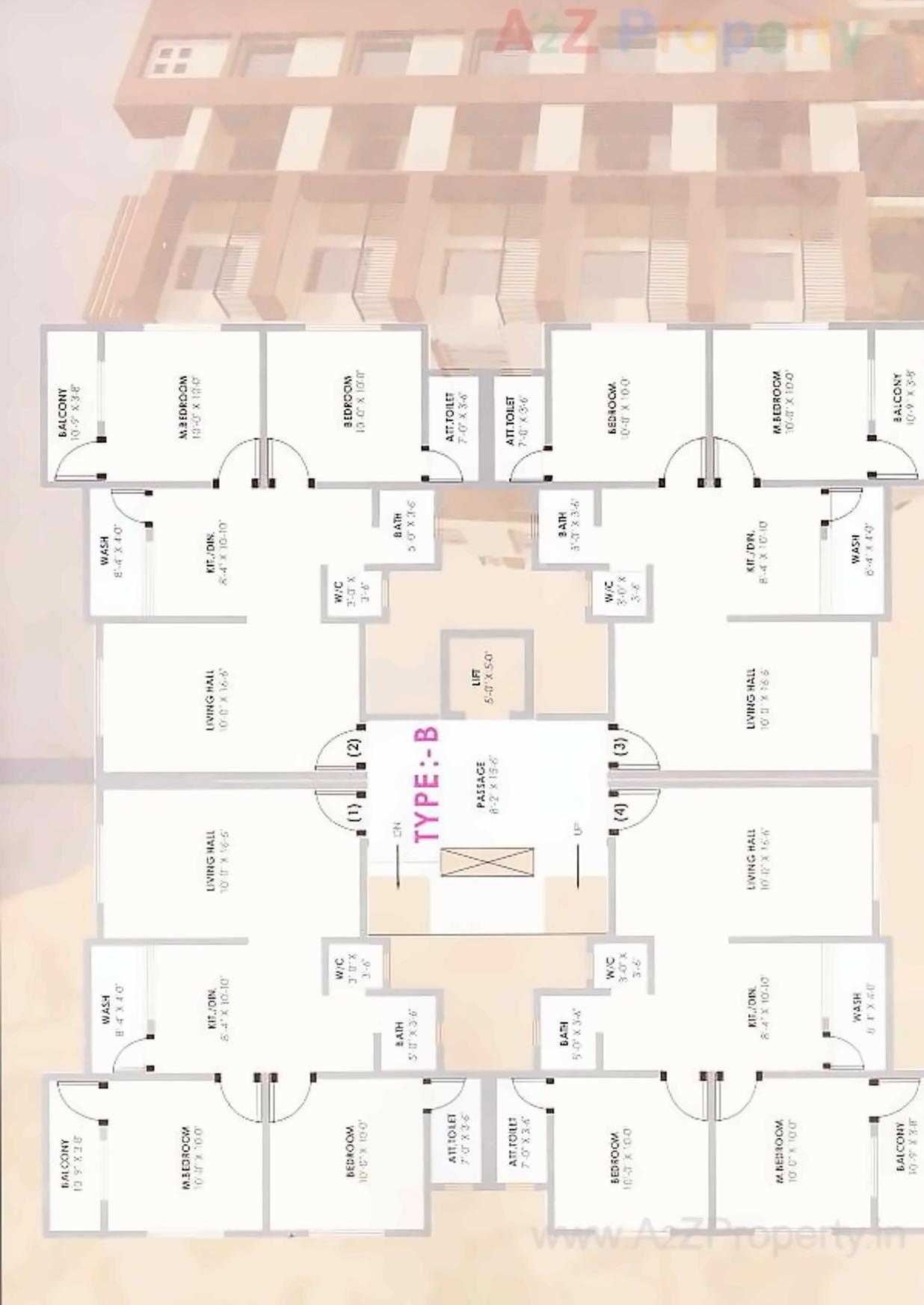 Layout of real estate project Sahjanand Residency located at Valak, Surat, Gujarat