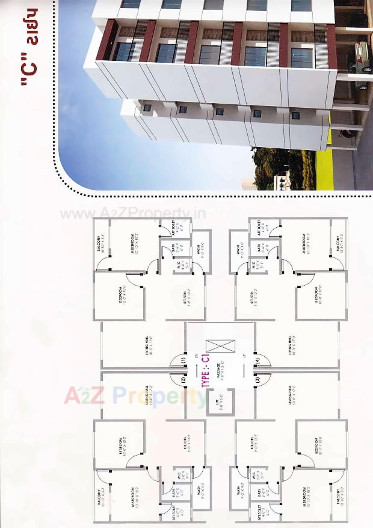 Layout of real estate project Sahjanand Residency located at Valak, Surat, Gujarat