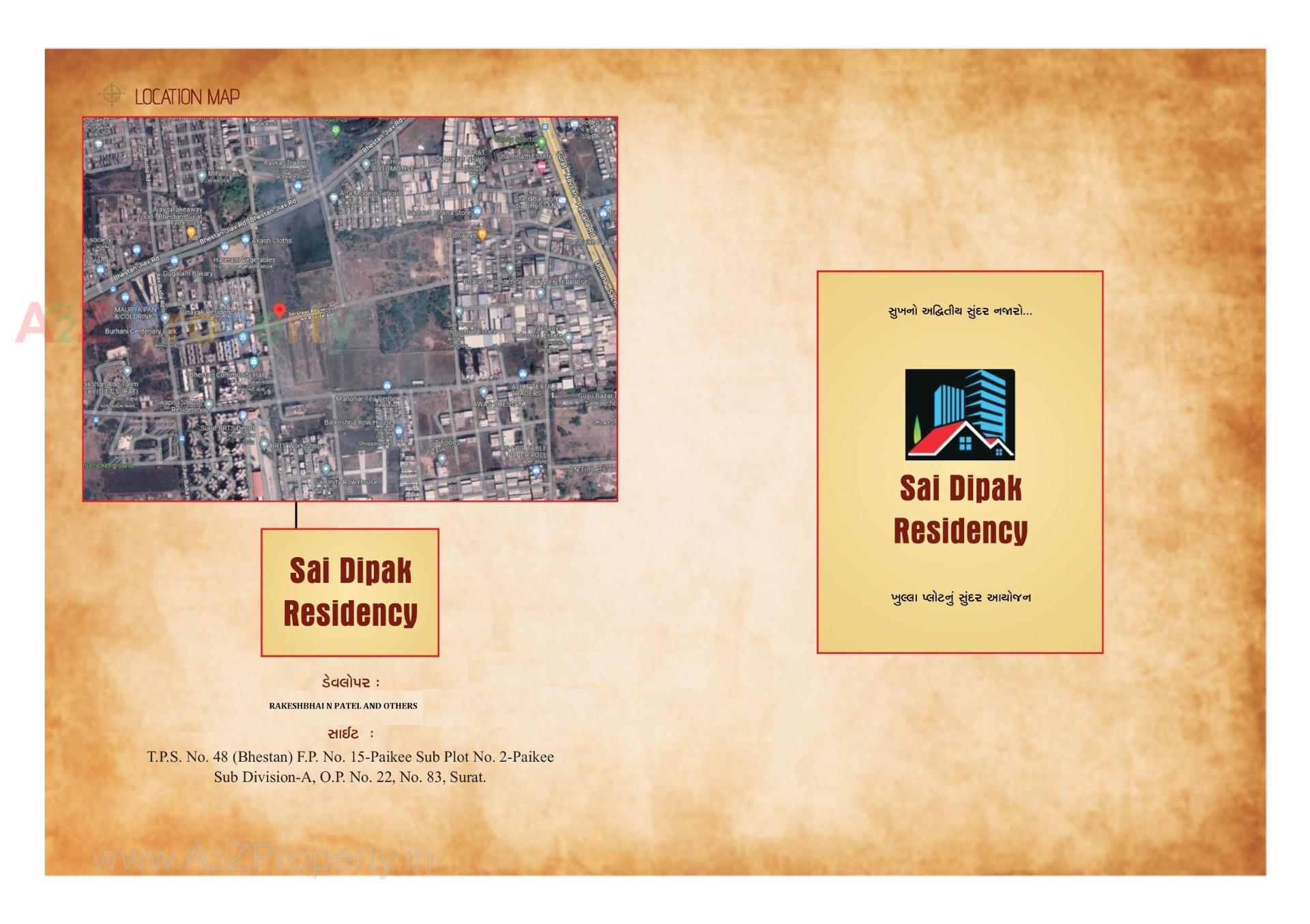  of real estate project Sai Dipak Residency located at Bhestan, Surat, Gujarat
