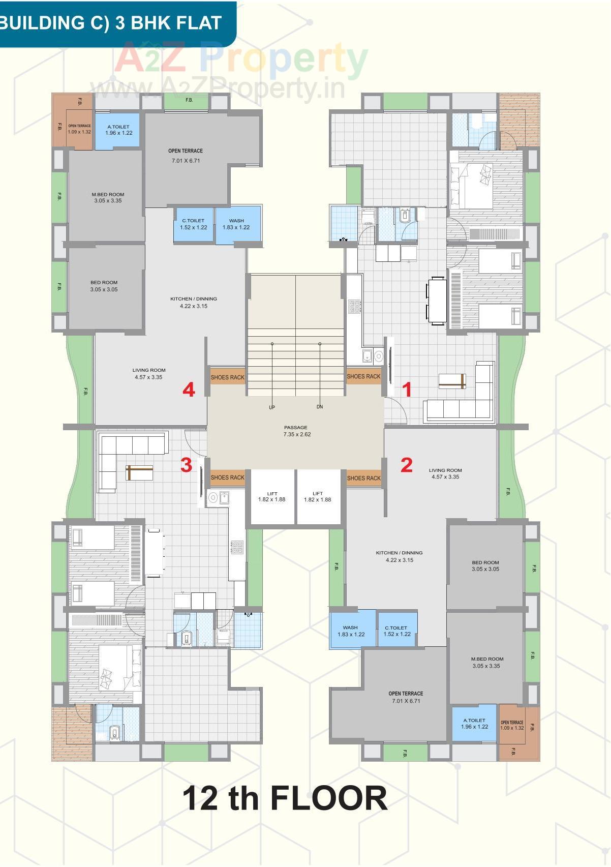 Layout of real estate project Sai Light located at Kosad, Surat, Gujarat