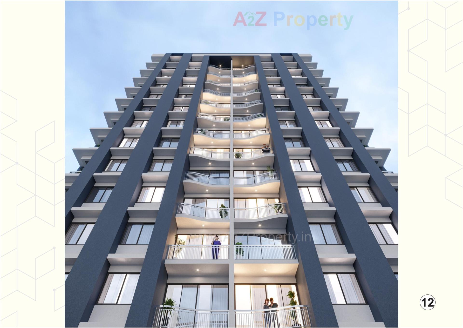 3D Elevation of real estate project Sai Light located at Kosad, Surat, Gujarat