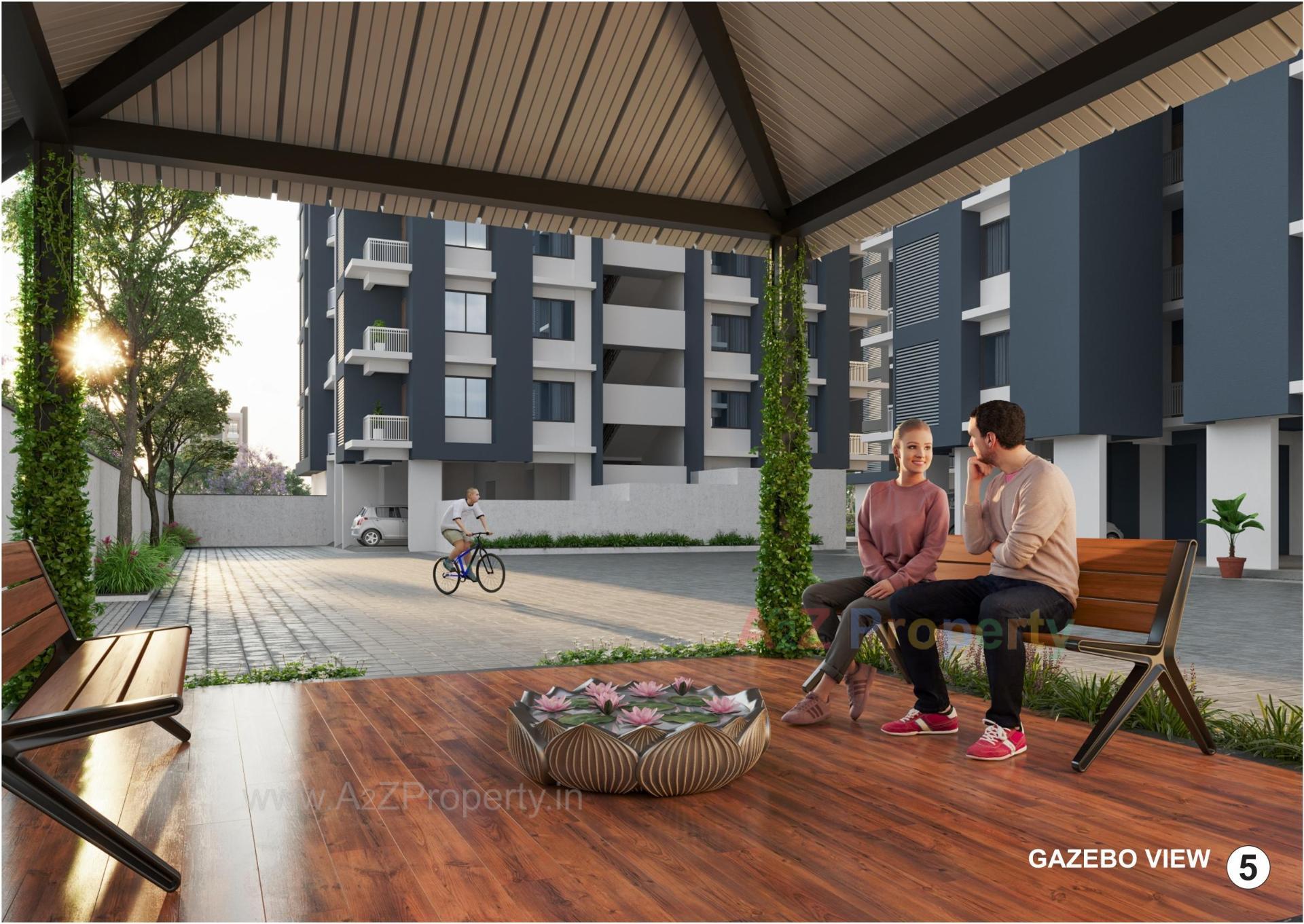 3D Elevation of real estate project Sai Light located at Kosad, Surat, Gujarat