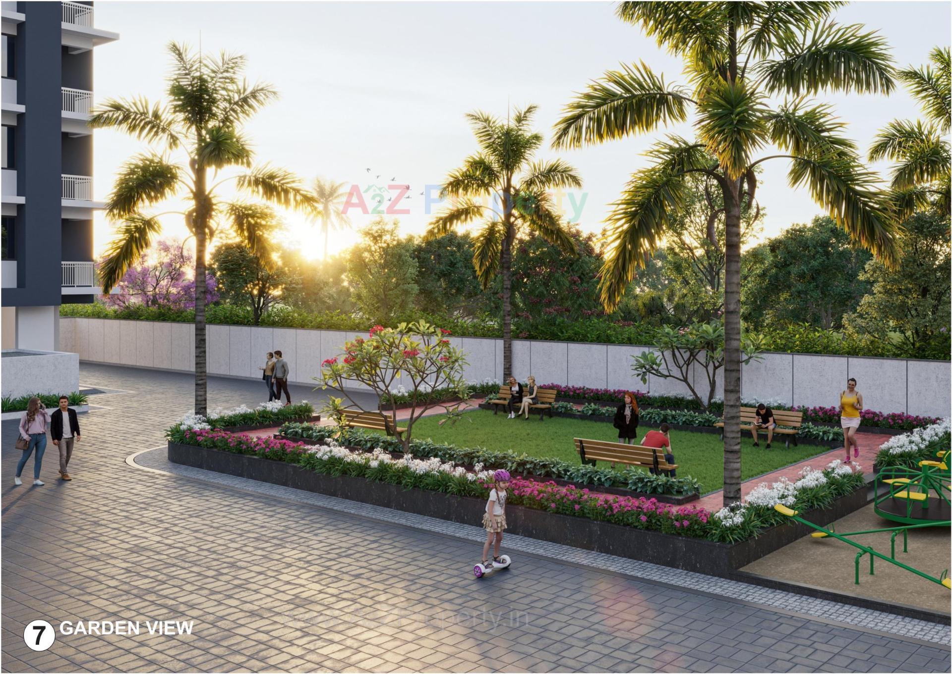 3D Elevation of real estate project Sai Light located at Kosad, Surat, Gujarat