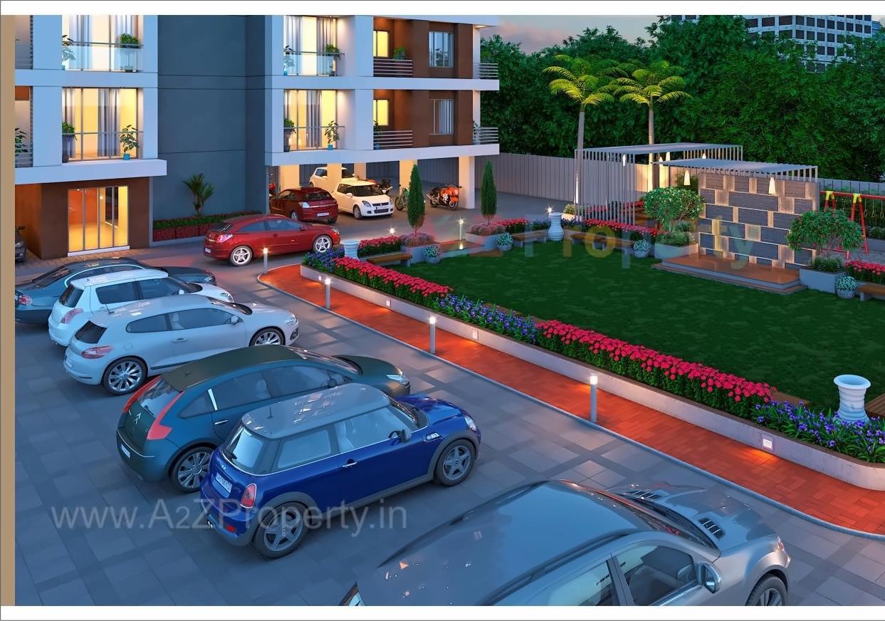 3D Elevation of real estate project Sai Luxuria located at Kosad, Surat, Gujarat