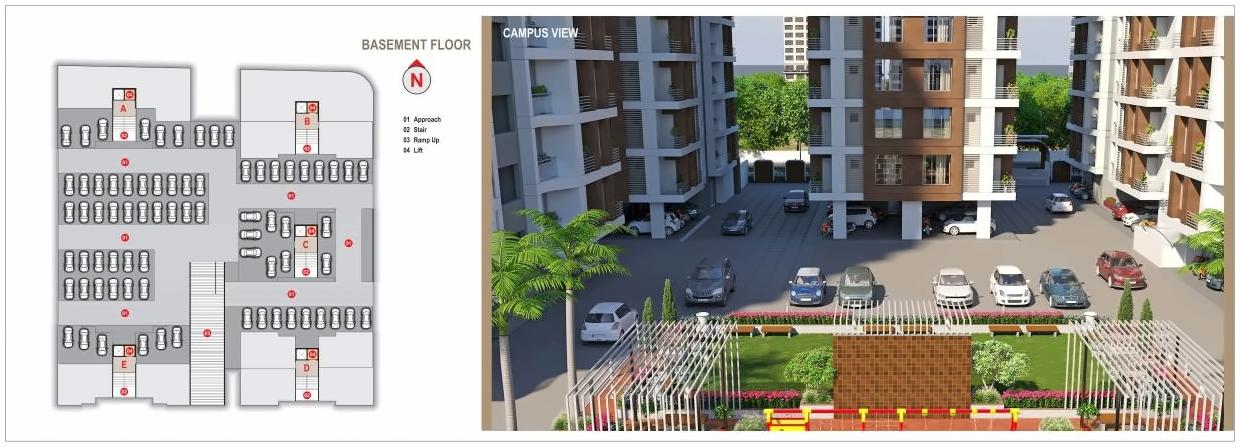 Layout of real estate project Sai Luxuria located at Kosad, Surat, Gujarat