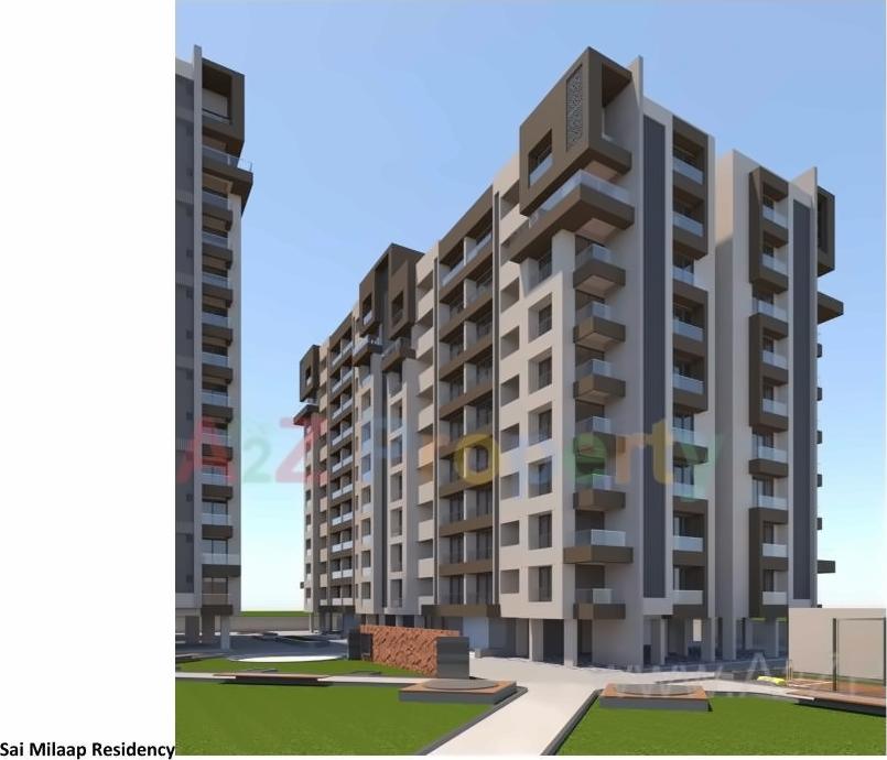 3D Elevation of real estate project Sai Milaap Residency Shoppers located at Palanpur, Surat, Gujarat