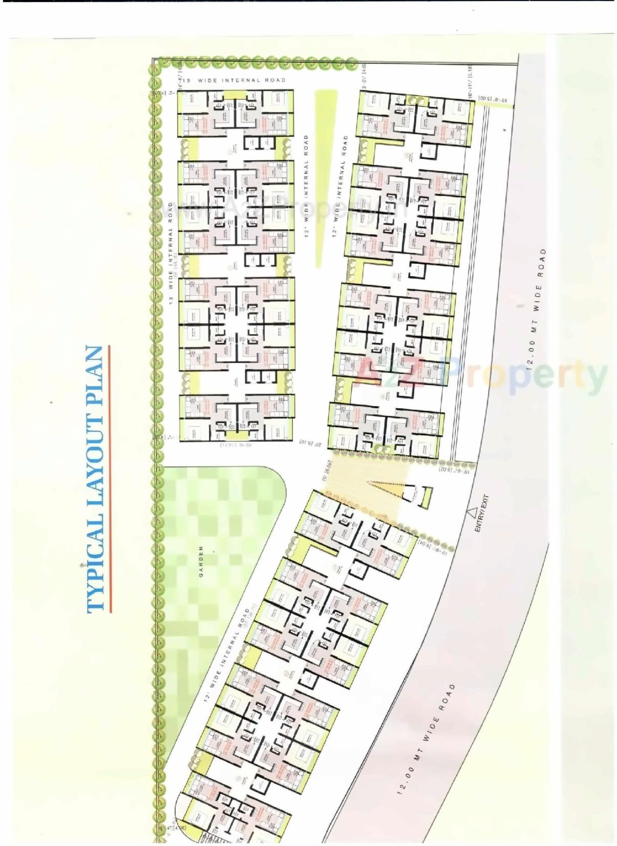 Layout of real estate project Sai Mohan Flats located at Jiav, Surat, Gujarat