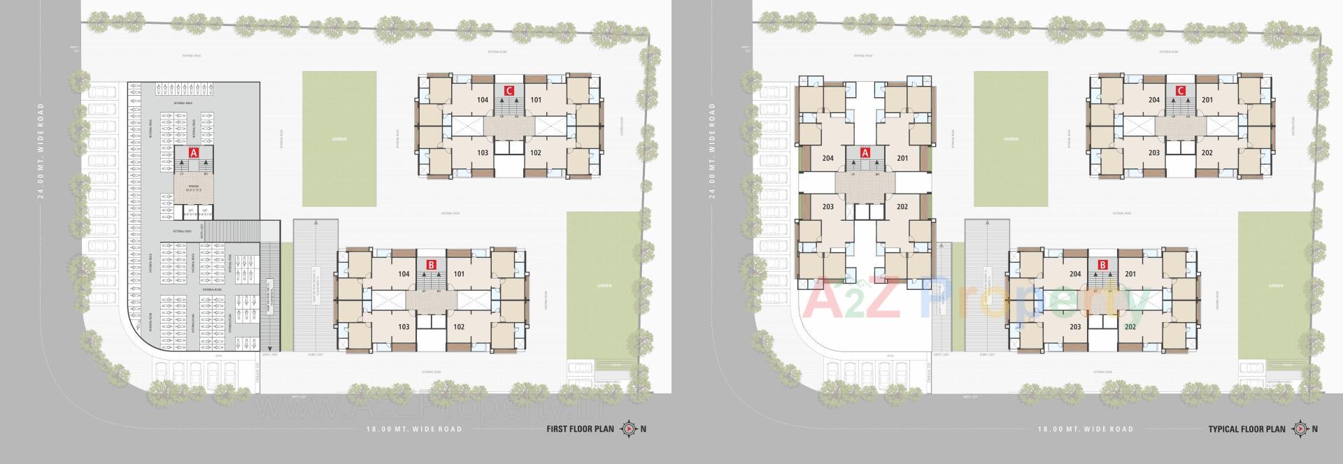 Layout of real estate project Sai Parisar located at Palanpor, Surat, Gujarat