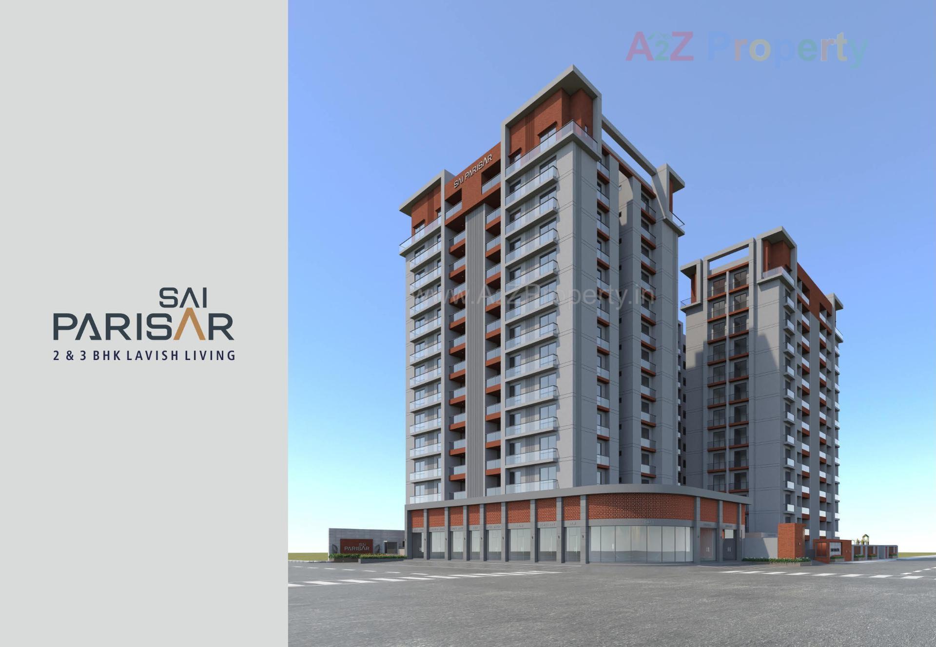 3D Elevation of real estate project Sai Parisar located at Palanpor, Surat, Gujarat