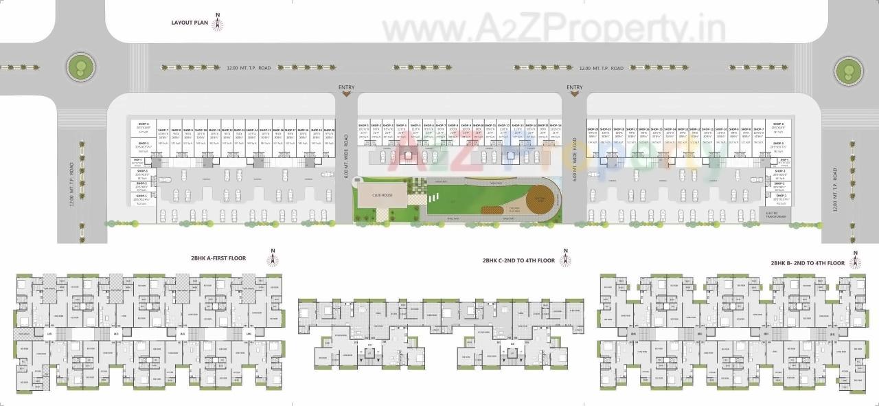 Layout of real estate project Sai Pujan Residency located at Surat, Surat, Gujarat