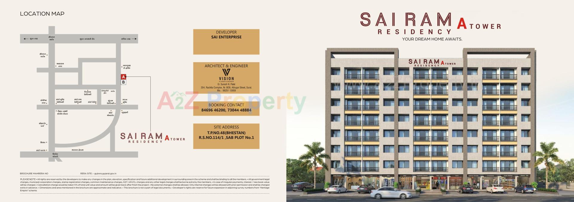  of real estate project Sai Ram Residency A Tower located at Bhestan, Surat, Gujarat