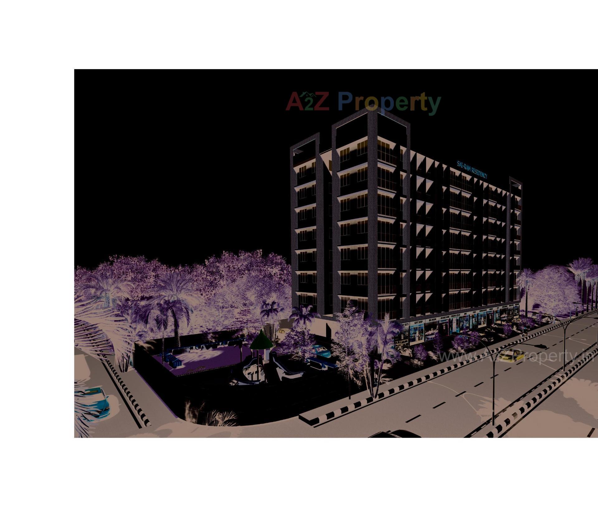 3D Elevation of real estate project Sai Ram Residency B Tower located at Bhestan, Surat, Gujarat