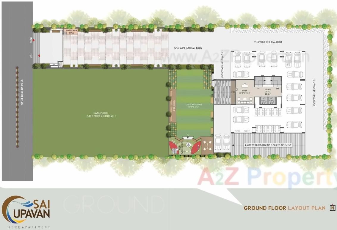 Layout of real estate project Sai Upavan located at Palanpor, Surat, Gujarat