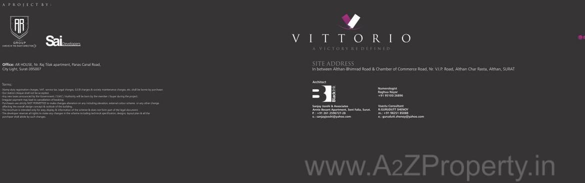  of real estate project Sai Vittorio located at Althan-south, Surat, Gujarat