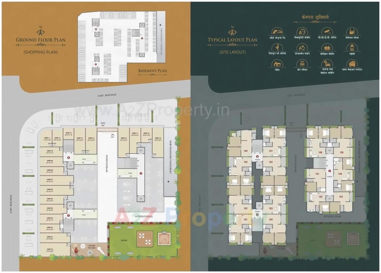 Layout of real estate project Salasar Icon located at Surat, Surat, Gujarat