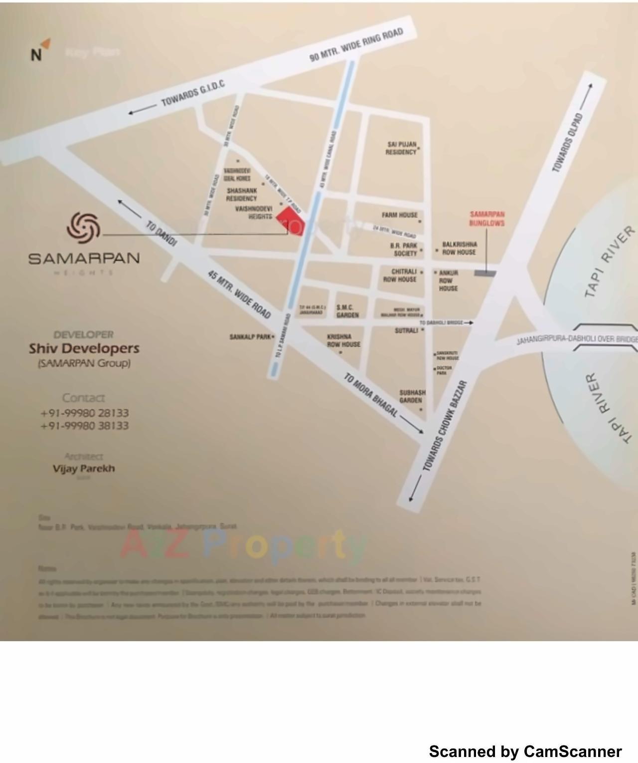  of real estate project Samarpan Heights located at Vanakla, Surat, Gujarat