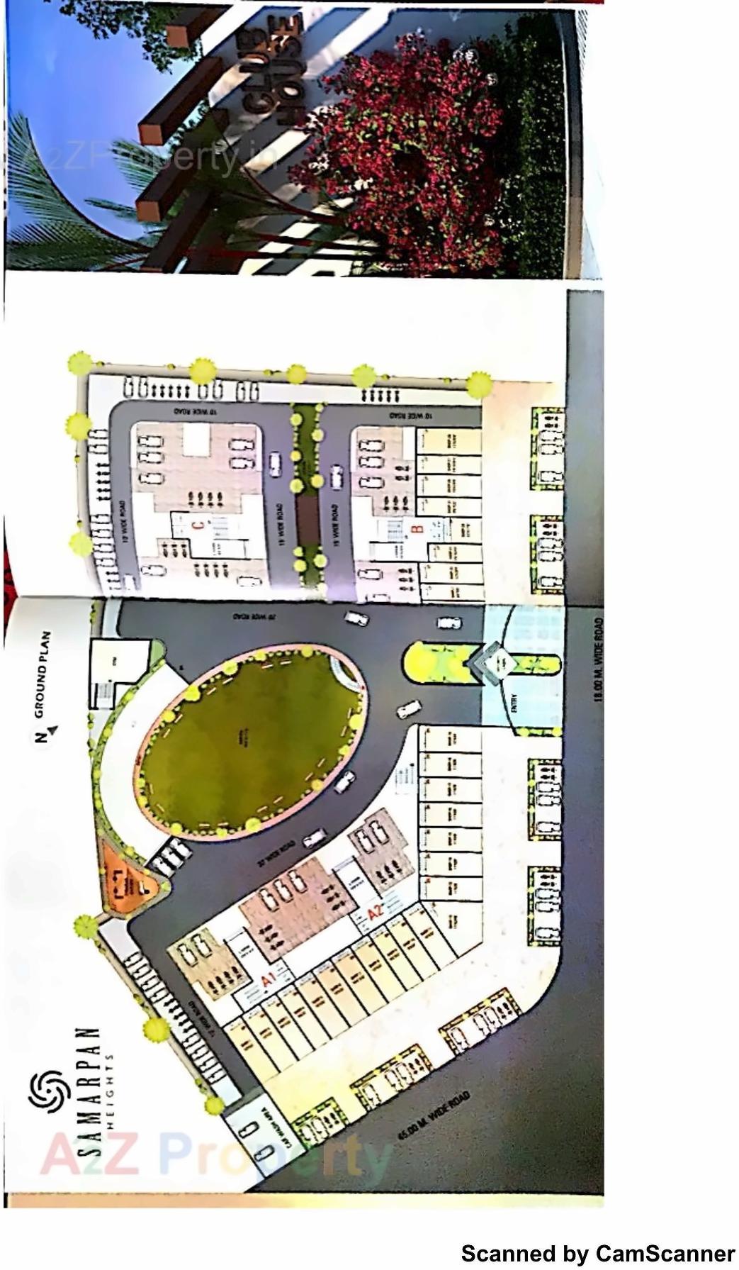 Layout of real estate project Samarpan Heights located at Vanakla, Surat, Gujarat