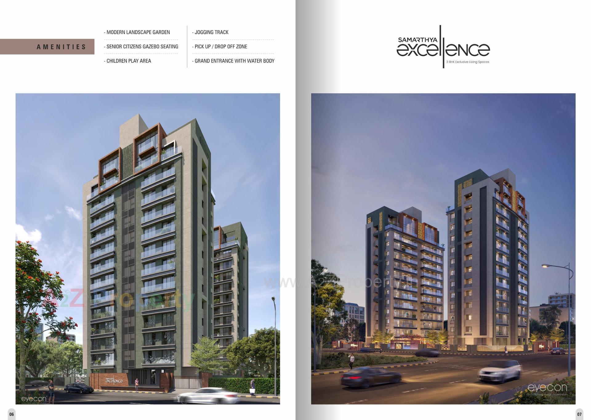 3D Elevation of real estate project Samarthya Excellence located at Pal, Surat, Gujarat