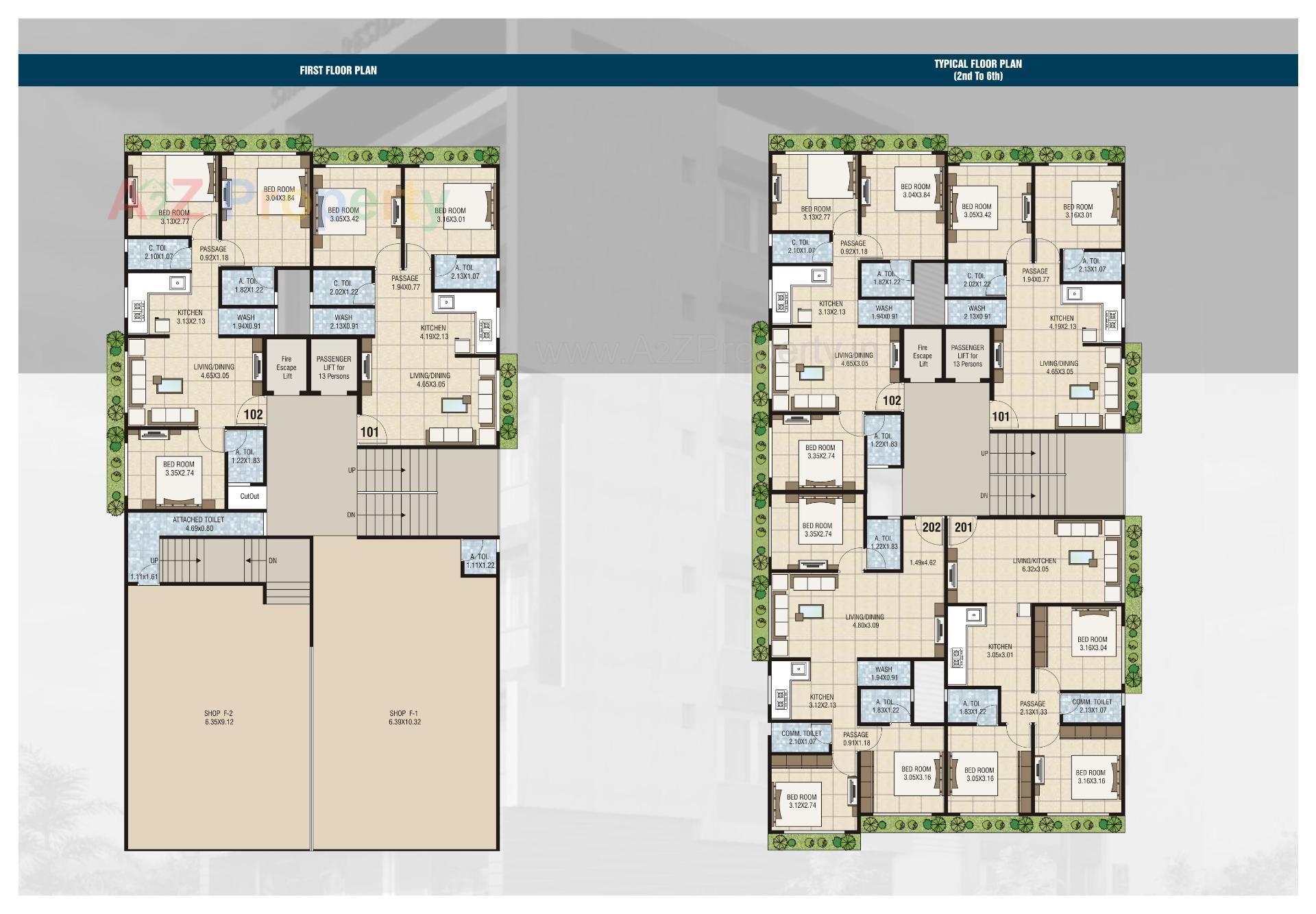 Layout of real estate project Samor Residency located at Jahangirabad-near-ugat-road, Surat, Gujarat