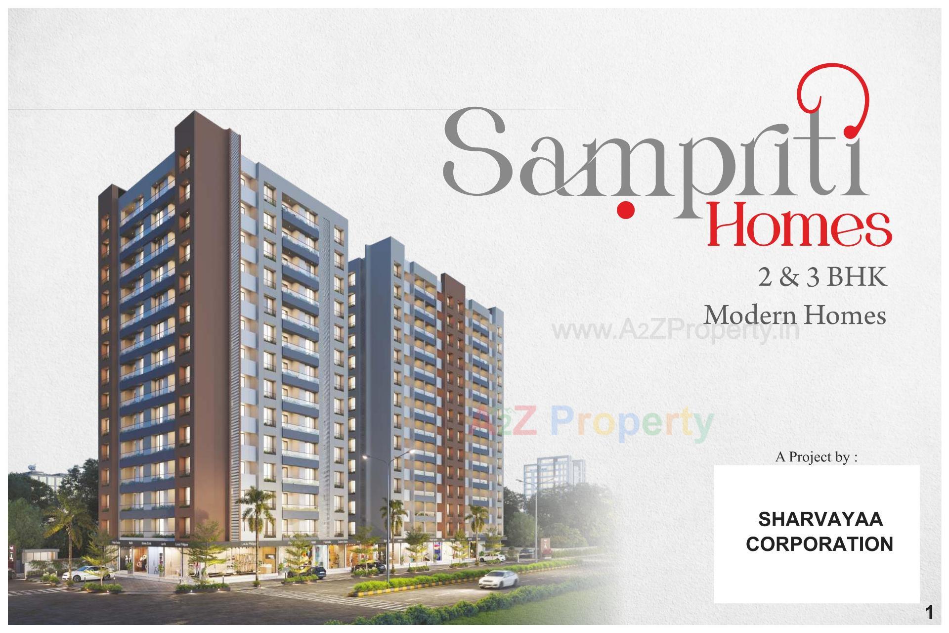 3D Elevation of real estate project Sampriti Homes located at Vadod, Surat, Gujarat