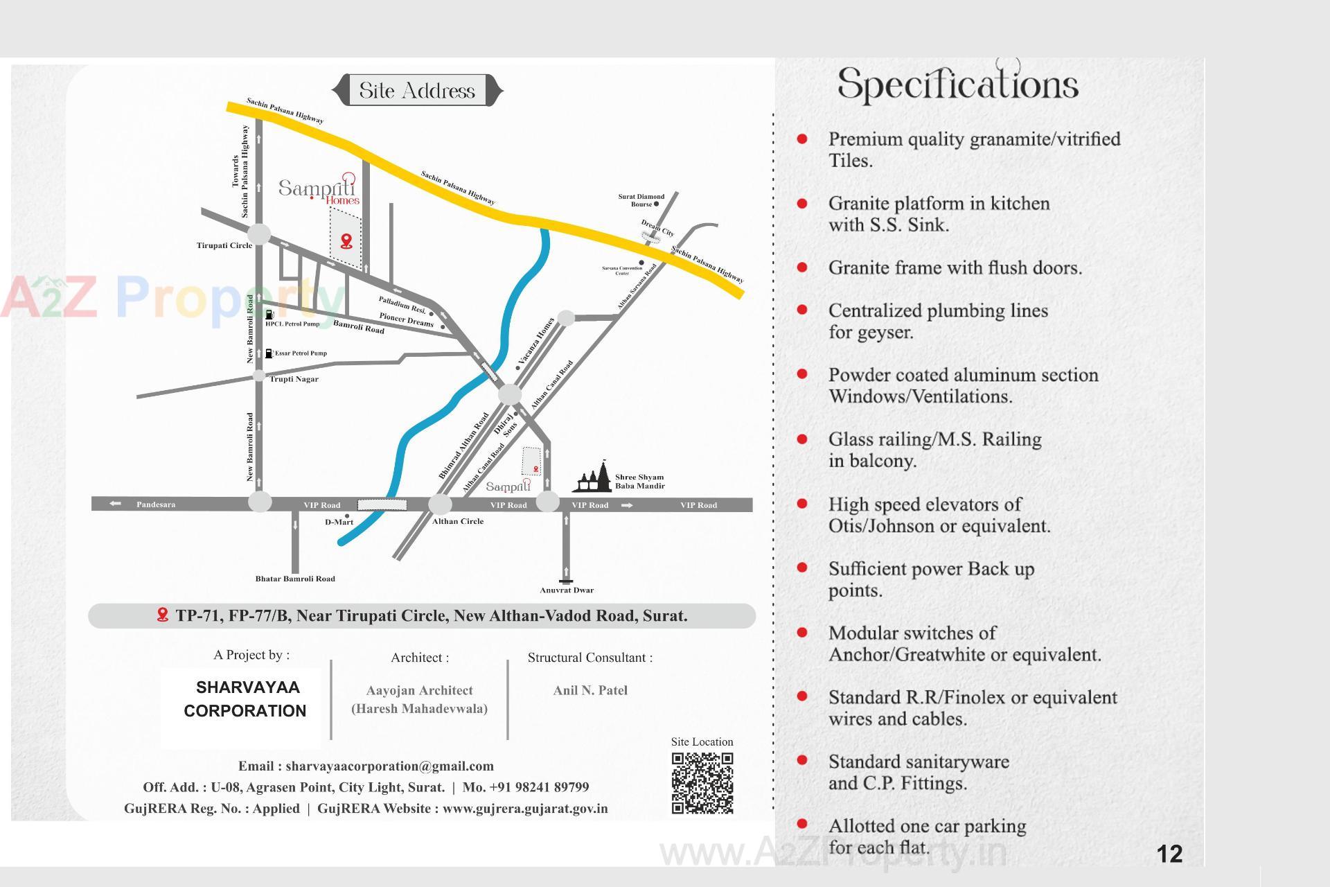  of real estate project Sampriti Homes located at Vadod, Surat, Gujarat