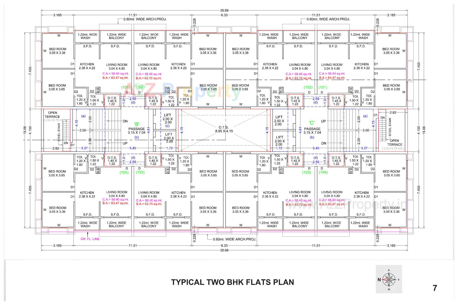 Layout of real estate project Sampriti Homes located at Vadod, Surat, Gujarat