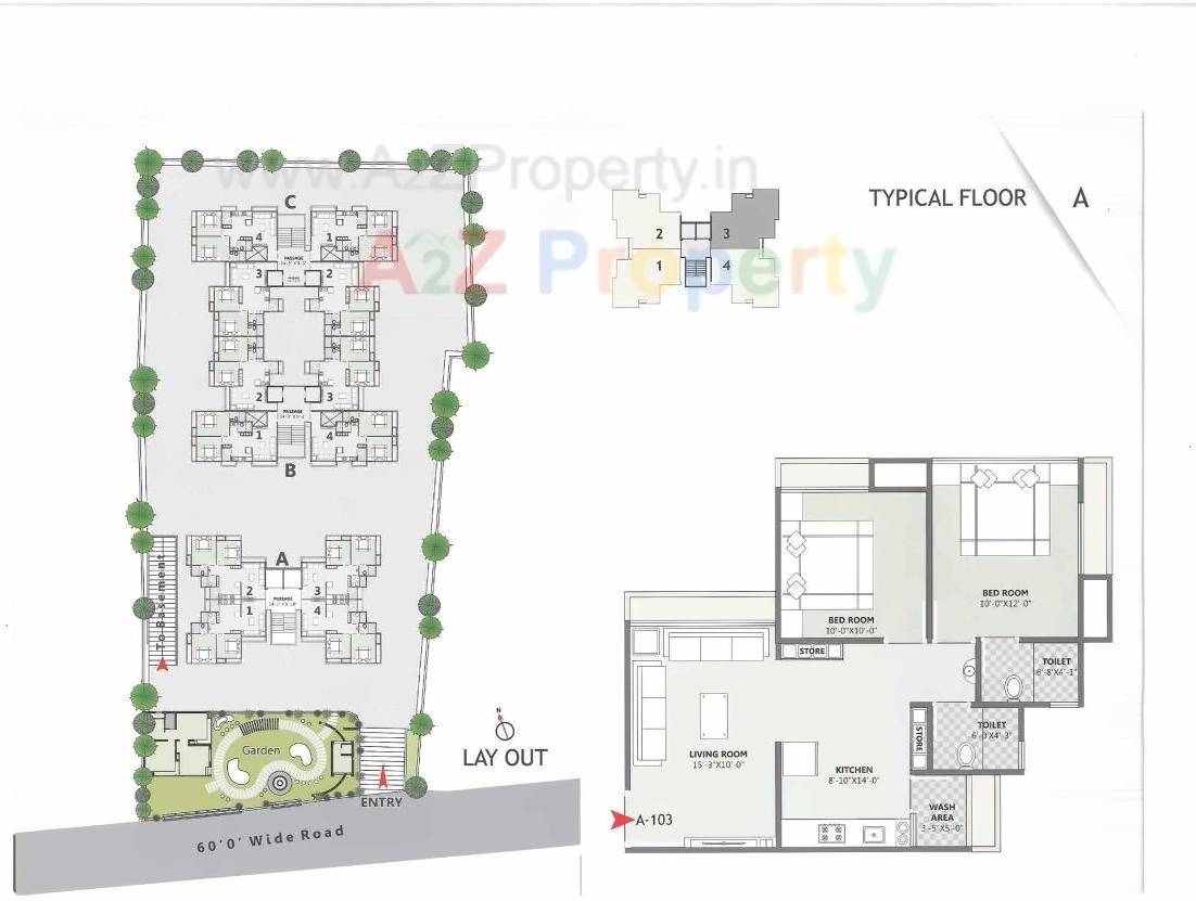 Layout of real estate project Samrat Skyline located at Dabholi, Surat, Gujarat