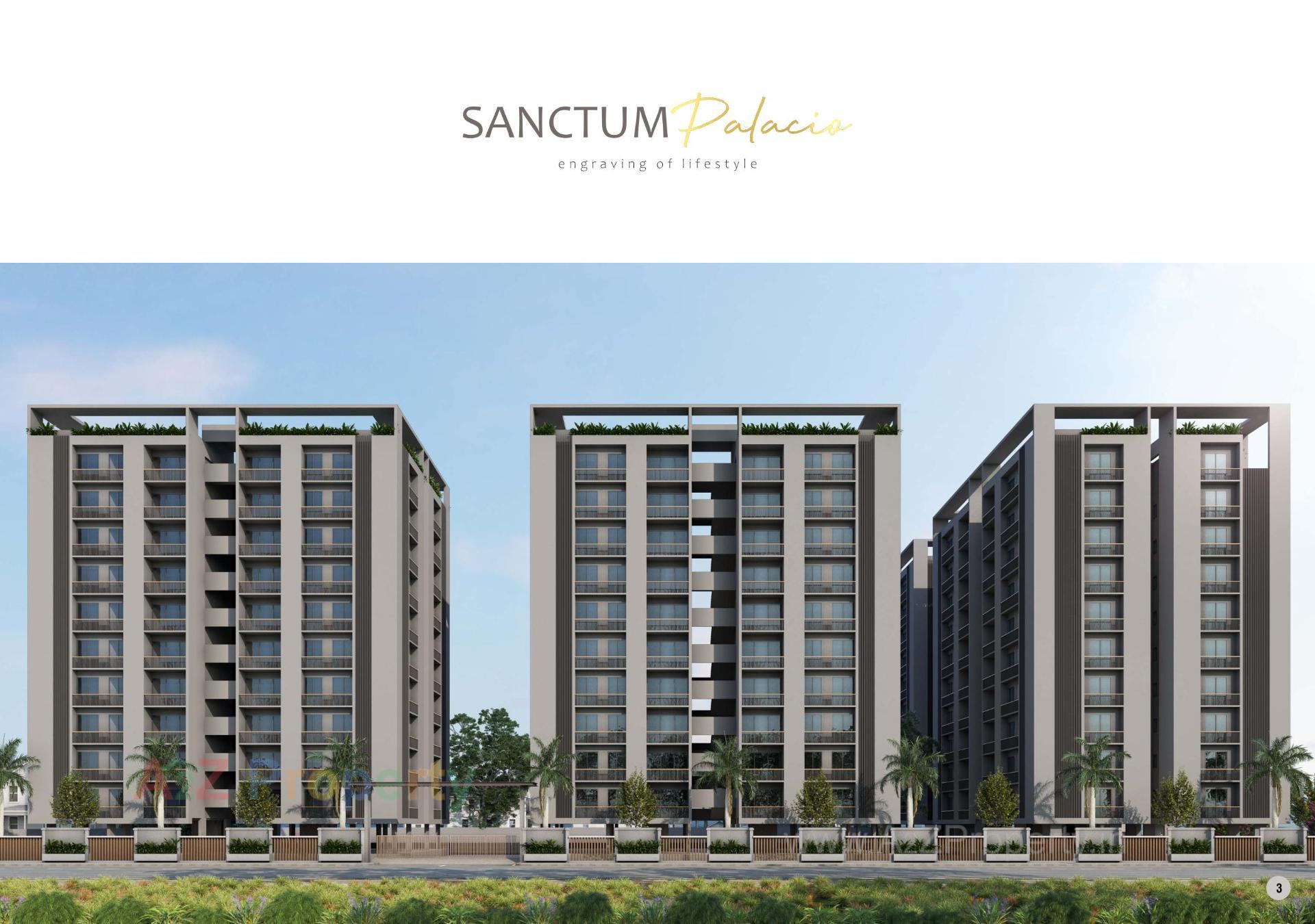 3D Elevation of real estate project Sanctum Palacio located at Palanpore, Surat, Gujarat