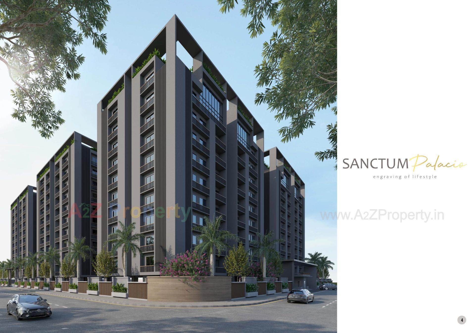 3D Elevation of real estate project Sanctum Palacio located at Palanpore, Surat, Gujarat