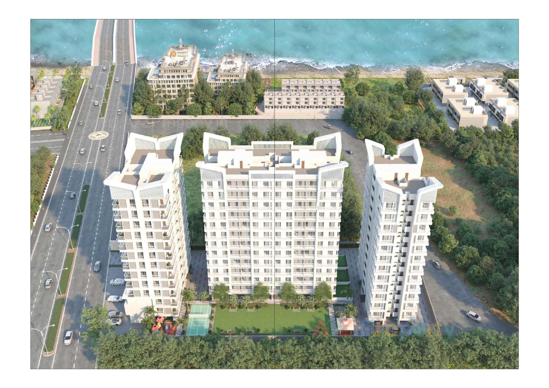 3D Elevation of real estate project Sangam Heights located at Dabholi, Surat, Gujarat