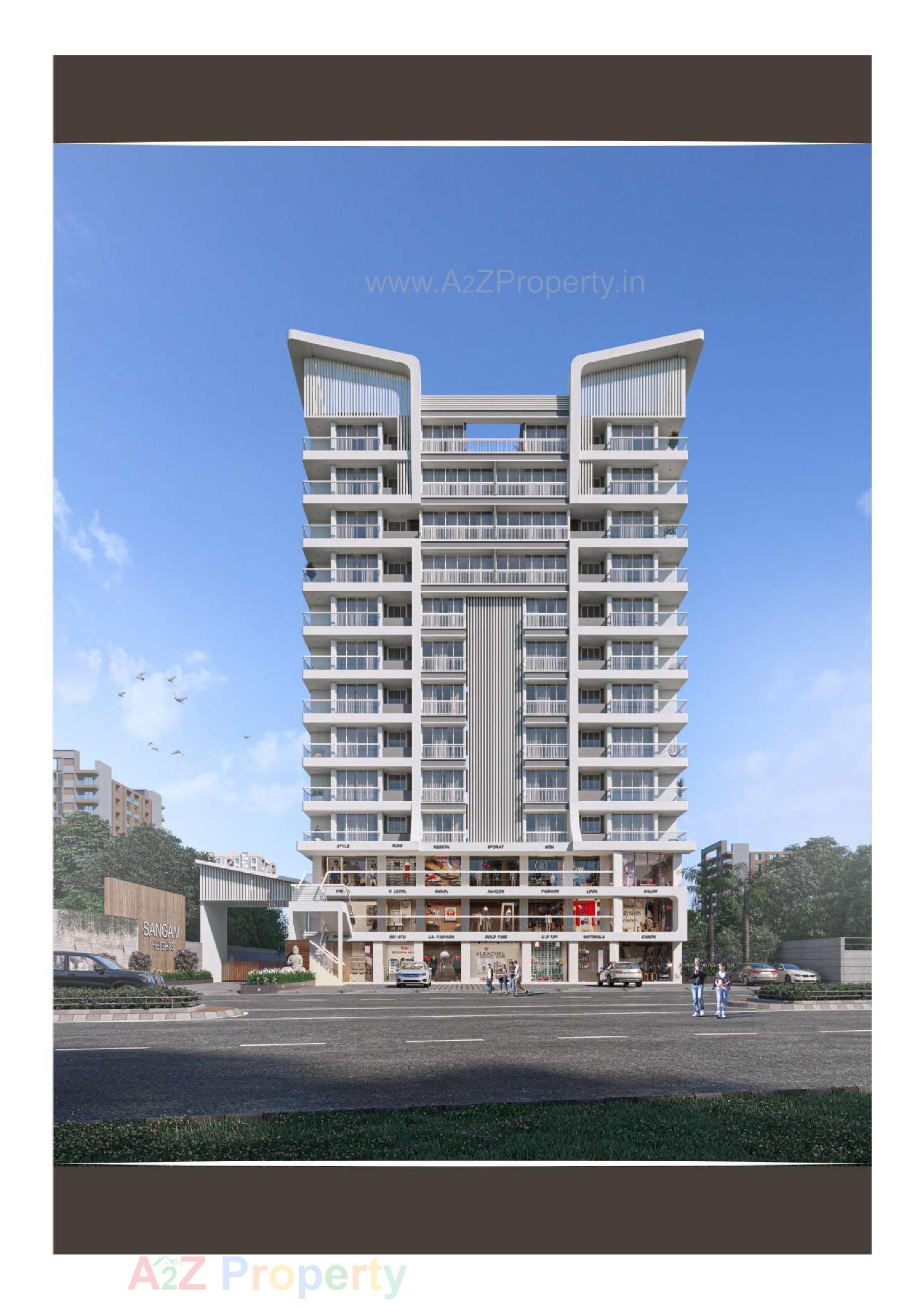 3D Elevation of real estate project Sangam Heights located at Dabholi, Surat, Gujarat