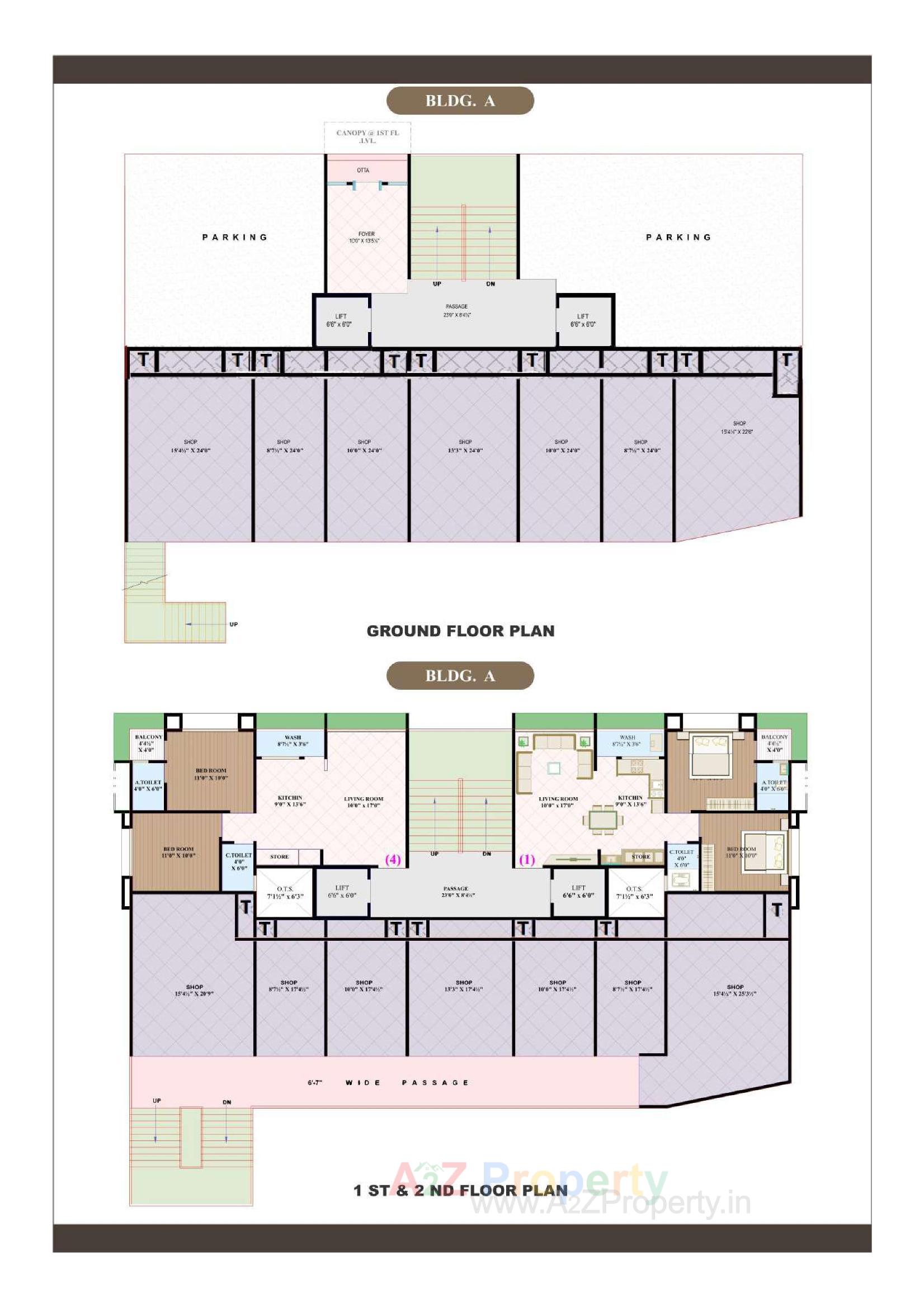 Layout of real estate project Sangam Heights located at Dabholi, Surat, Gujarat