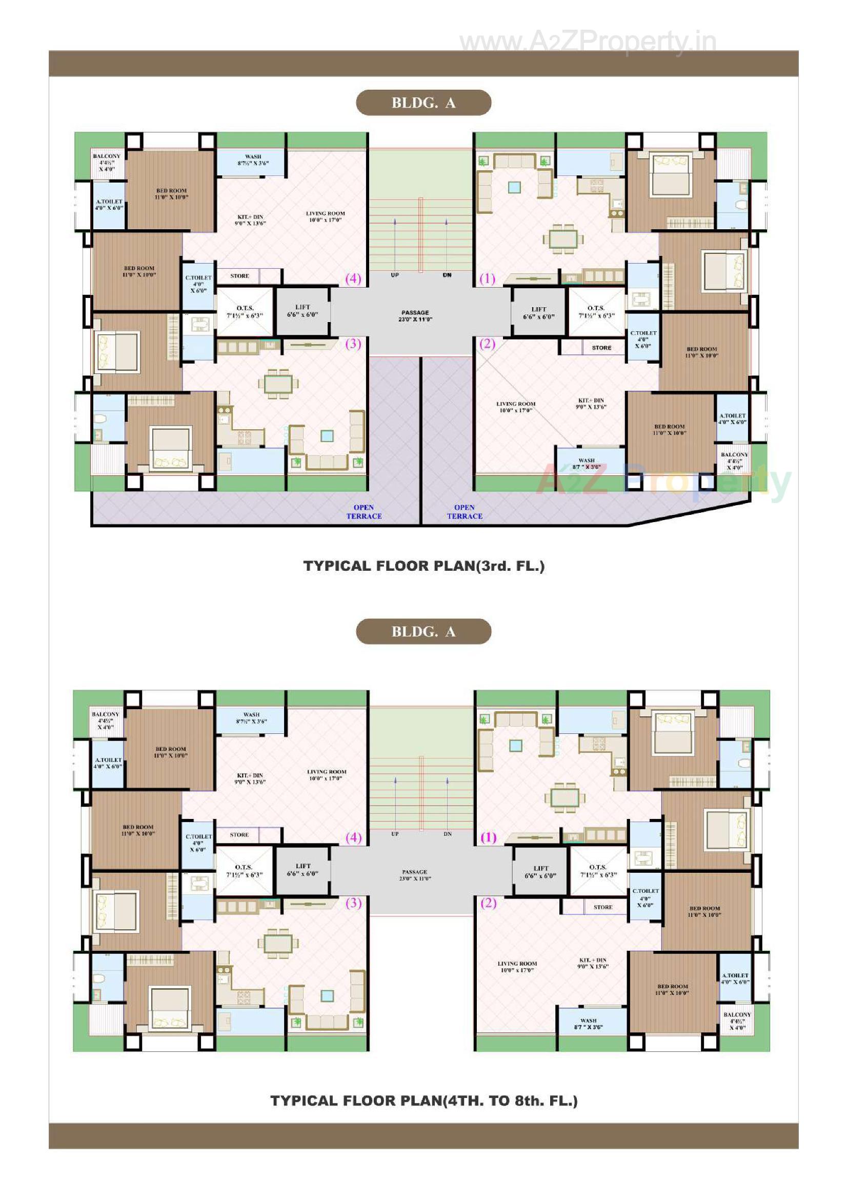 Layout of real estate project Sangam Heights located at Dabholi, Surat, Gujarat