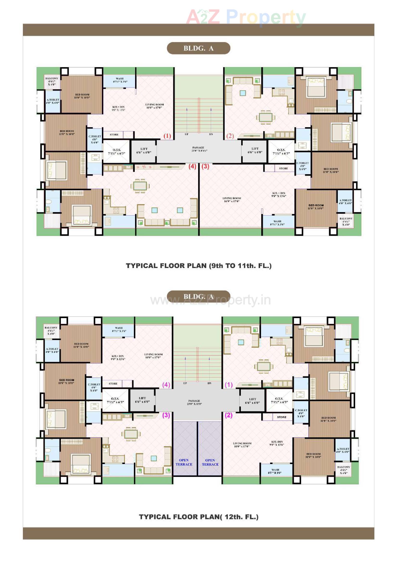 Layout of real estate project Sangam Heights located at Dabholi, Surat, Gujarat