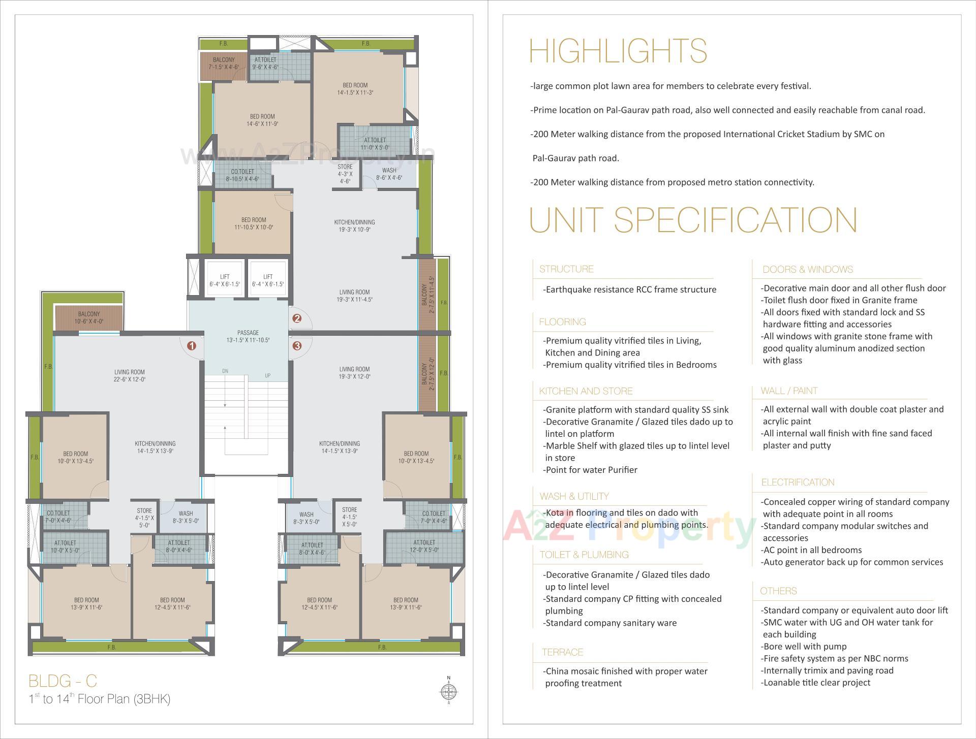 Layout of real estate project Sangath Homes located at Bhesan, Surat, Gujarat