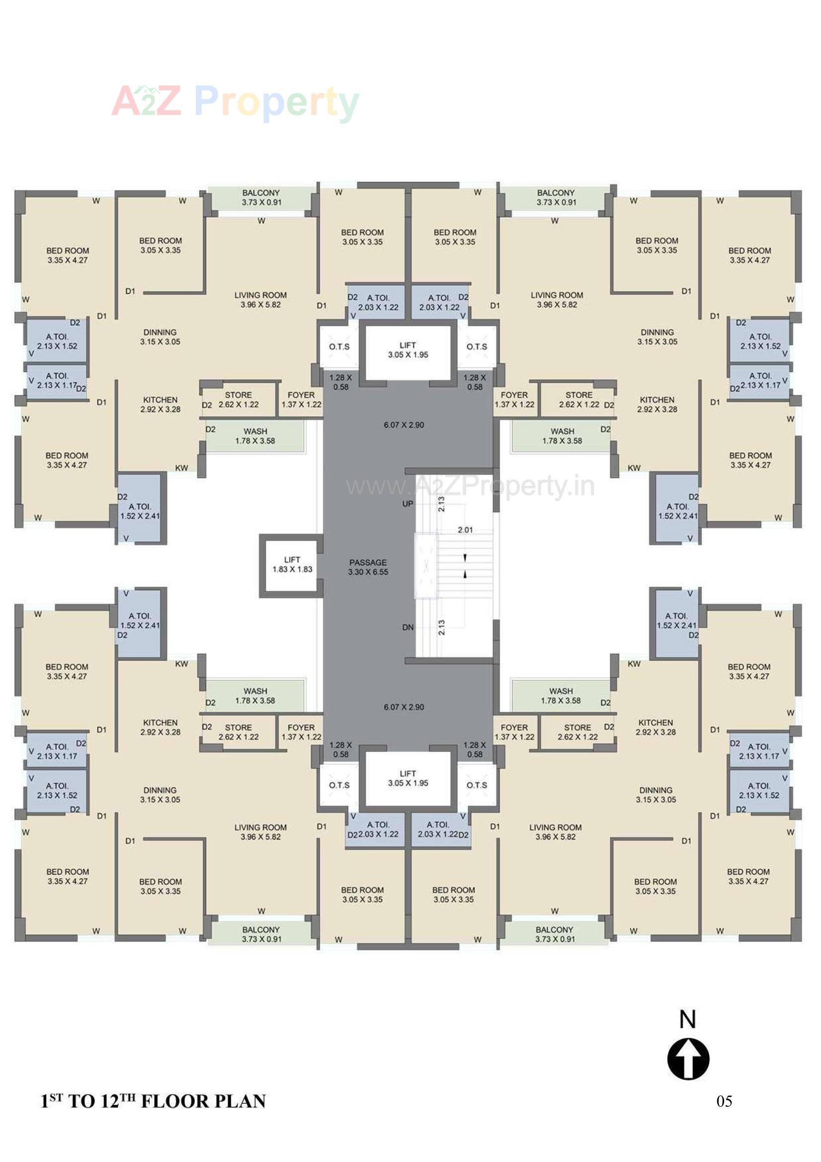 Layout of real estate project Sangath Livings located at Pal, Surat, Gujarat