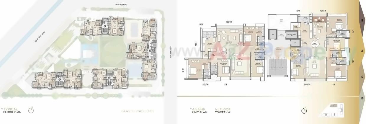Layout of real estate project Sangini Arise located at Surat, Surat, Gujarat