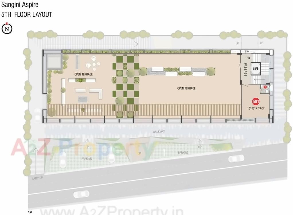 Layout of real estate project Sangini Aspire located at Pal, Surat, Gujarat
