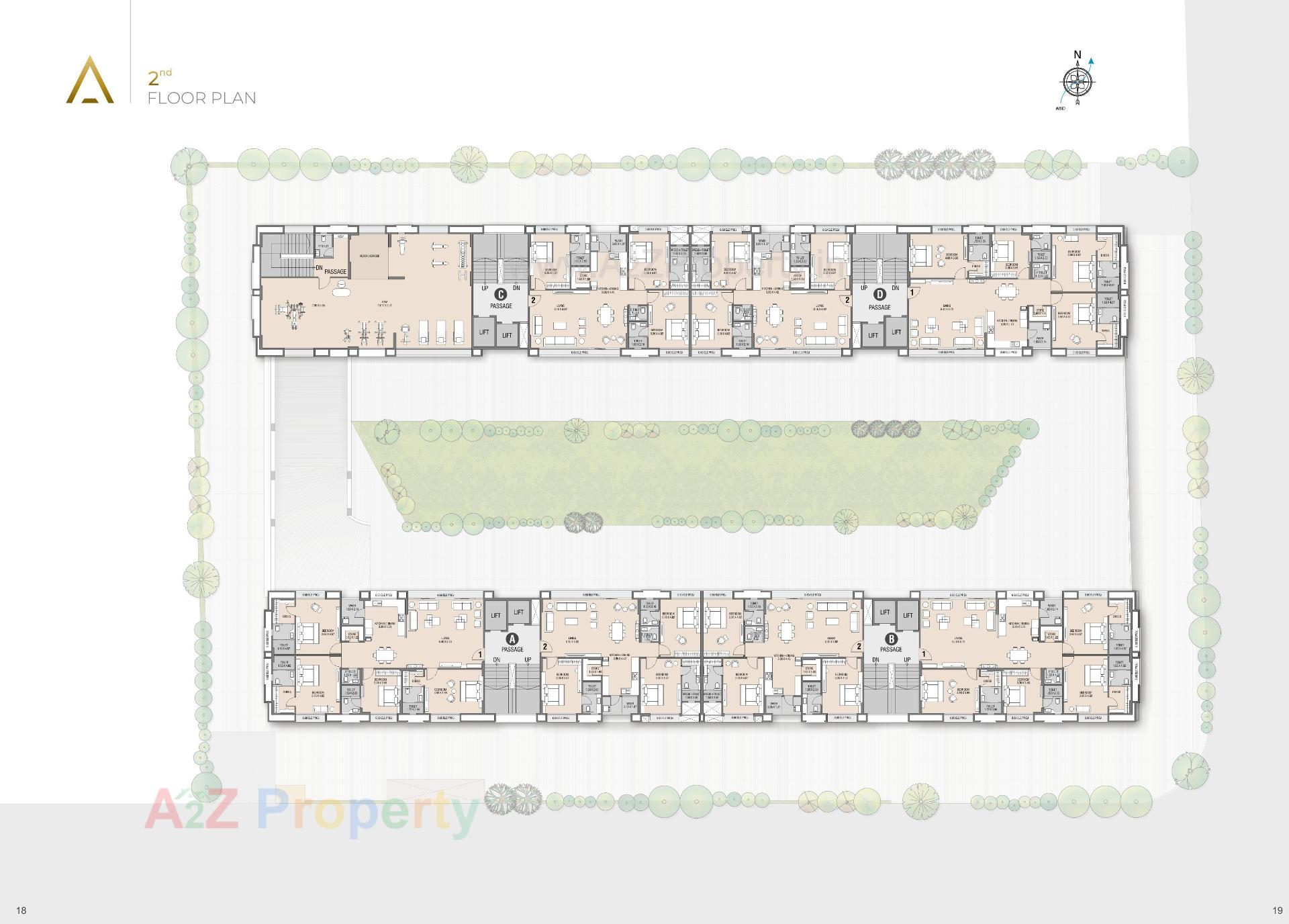 Layout of real estate project Sangini Aura located at Pal, Surat, Gujarat