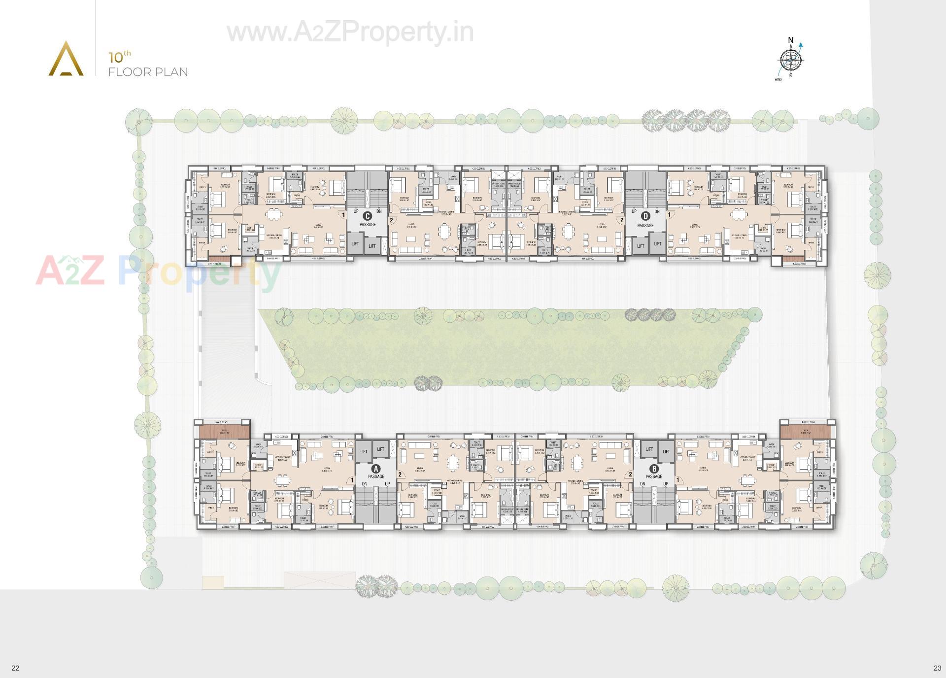 Layout of real estate project Sangini Aura located at Pal, Surat, Gujarat