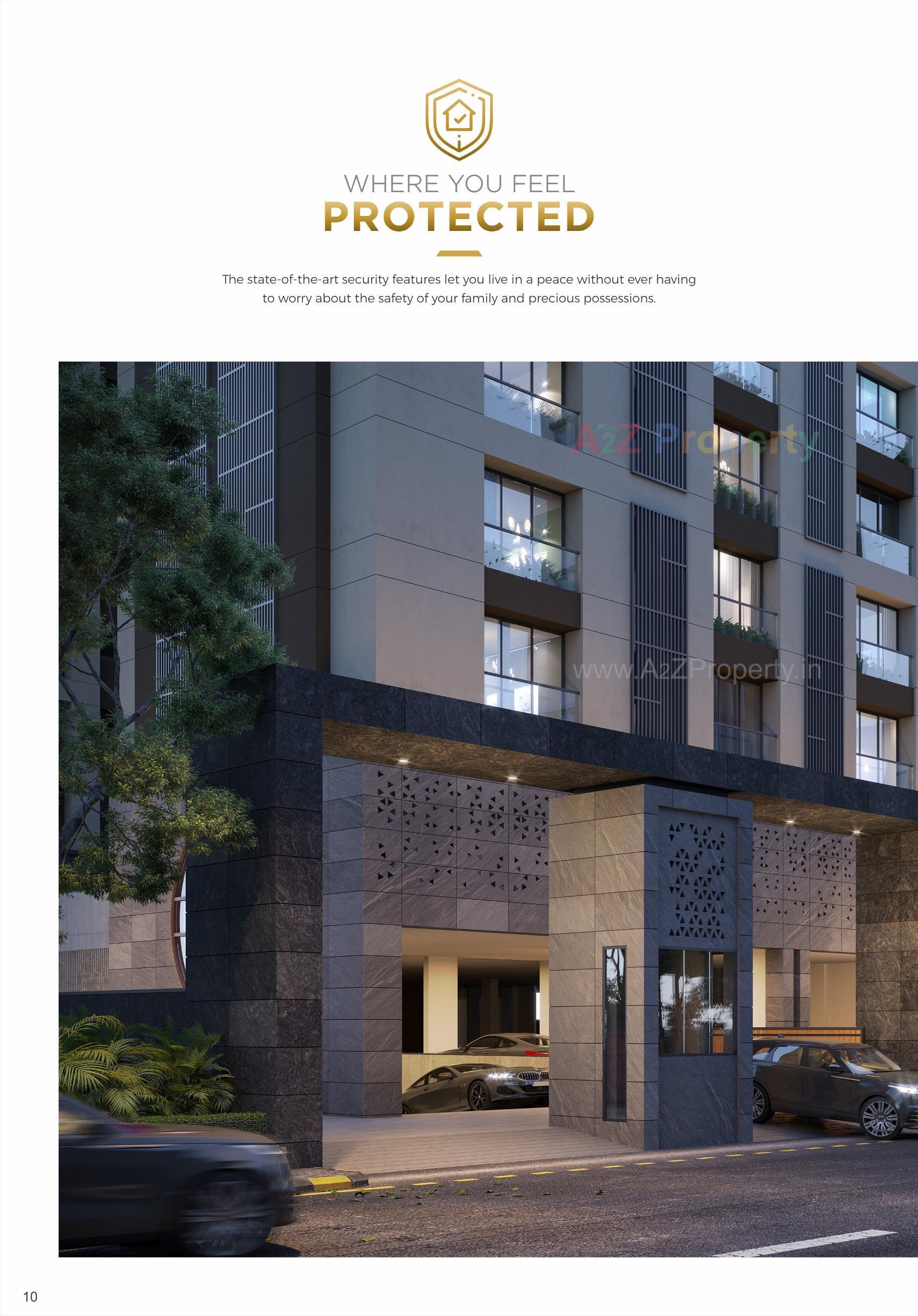 3D Elevation of real estate project Sangini Aura located at Pal, Surat, Gujarat