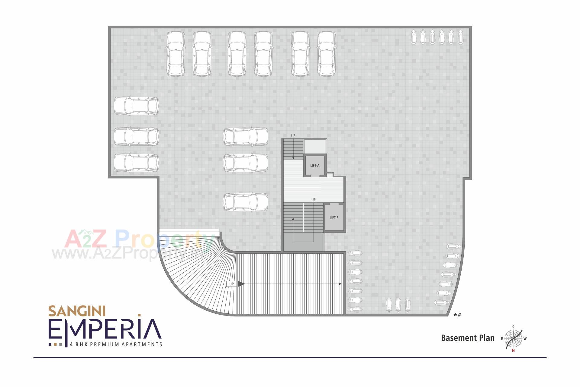 Layout of real estate project Sangini Emperia located at Rander, Surat, Gujarat