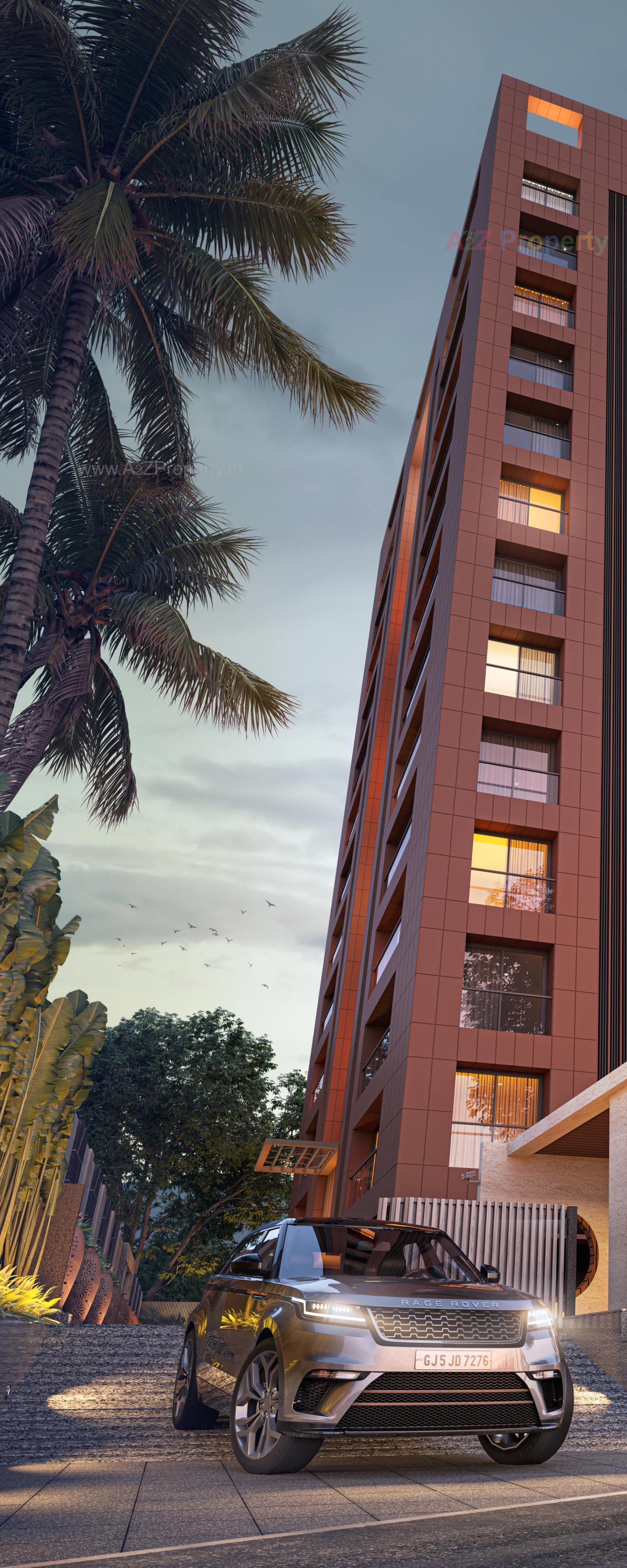 3D Elevation of real estate project Sangini Emperia located at Rander, Surat, Gujarat