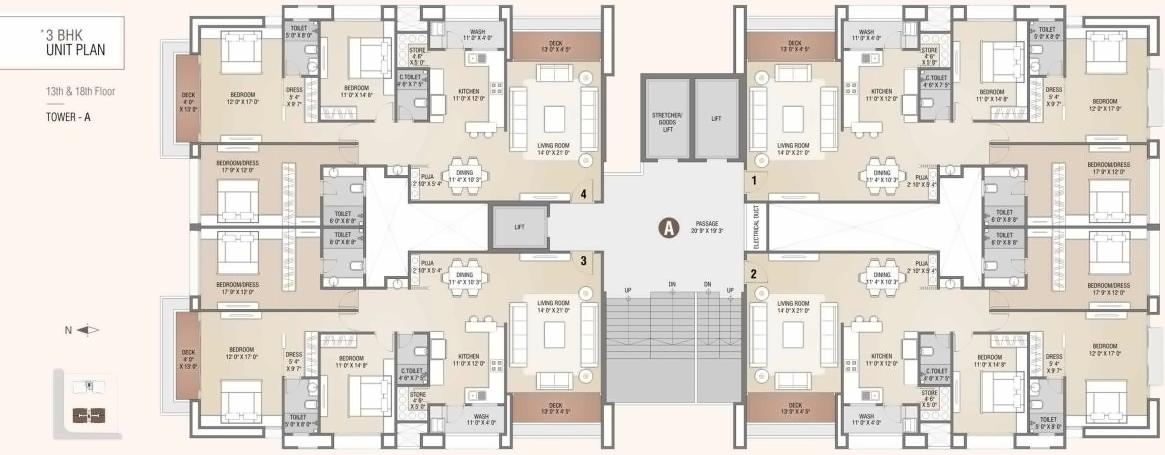 Layout of real estate project Sangini Evoq located at Bharthana, Surat, Gujarat