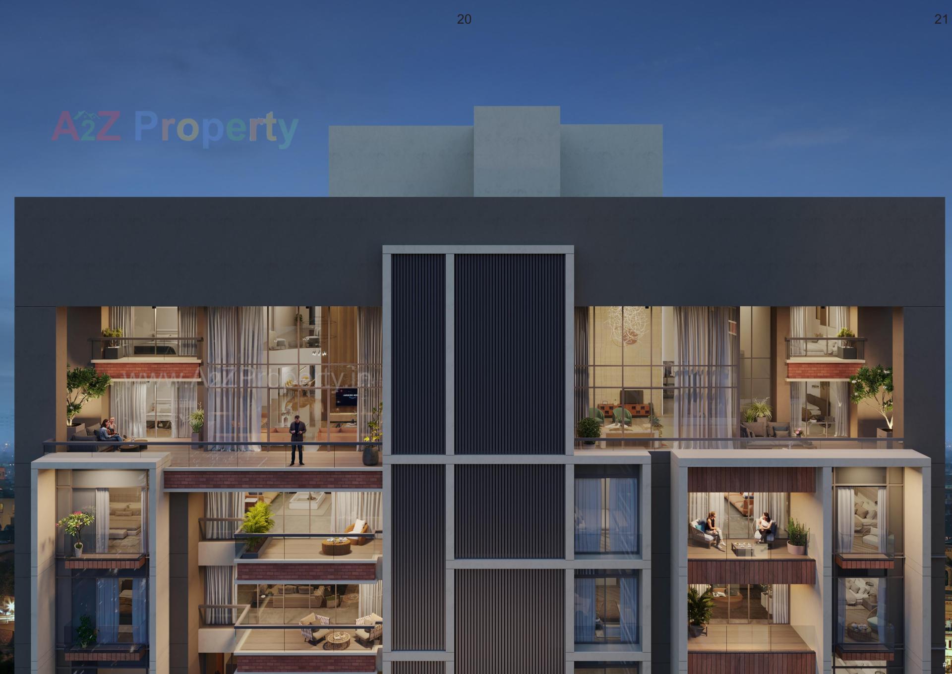 3D Elevation of real estate project Sangini Lakeville located at Bharthana--vesu, Surat, Gujarat