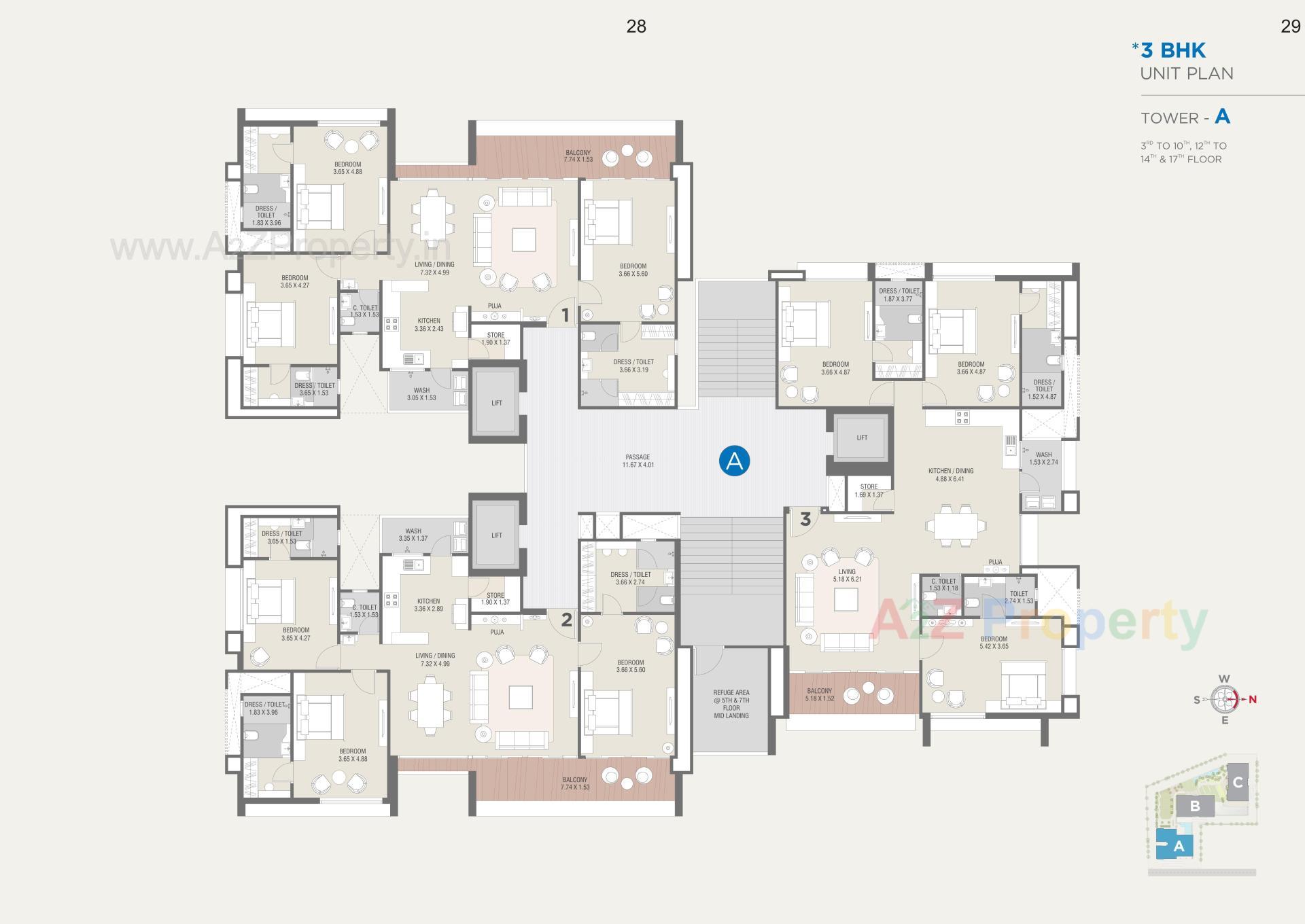 Layout of real estate project Sangini Lakeville located at Bharthana--vesu, Surat, Gujarat