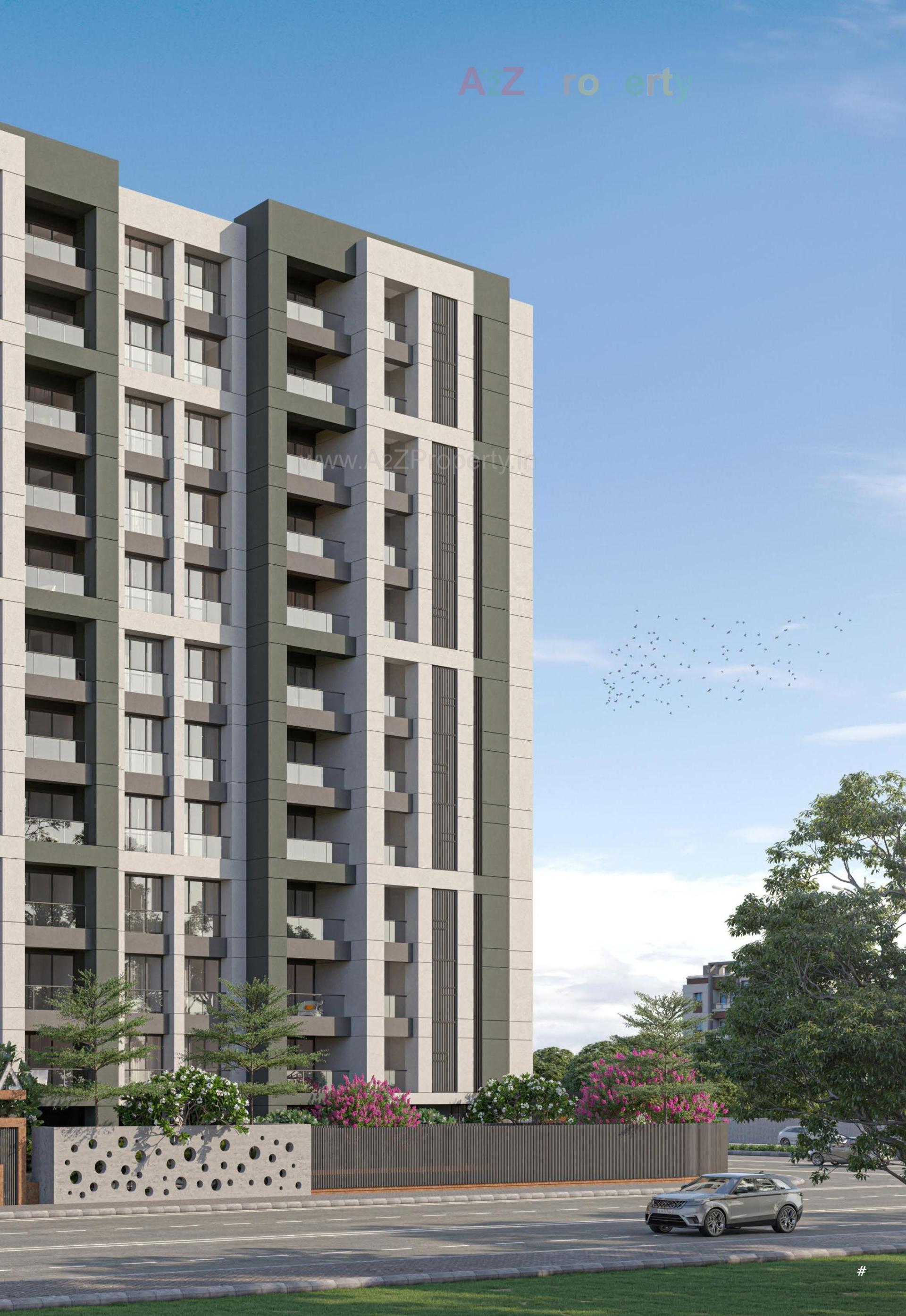 3D Elevation of real estate project Sangini Nirvana located at Vesu, Surat, Gujarat