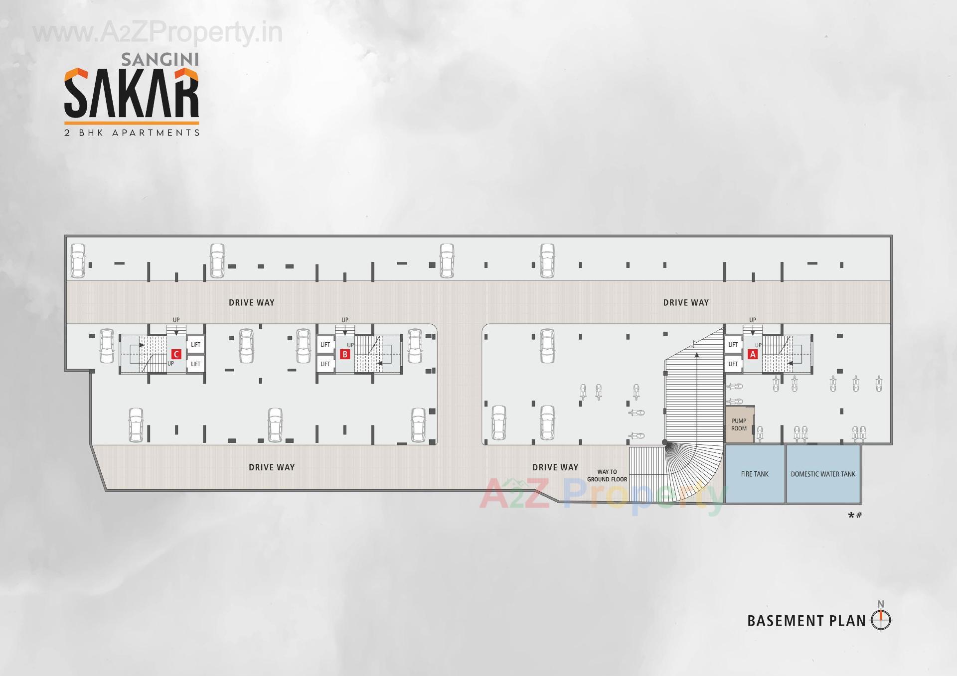 Layout of real estate project Sangini Sakar located at Jahangirpura, Surat, Gujarat
