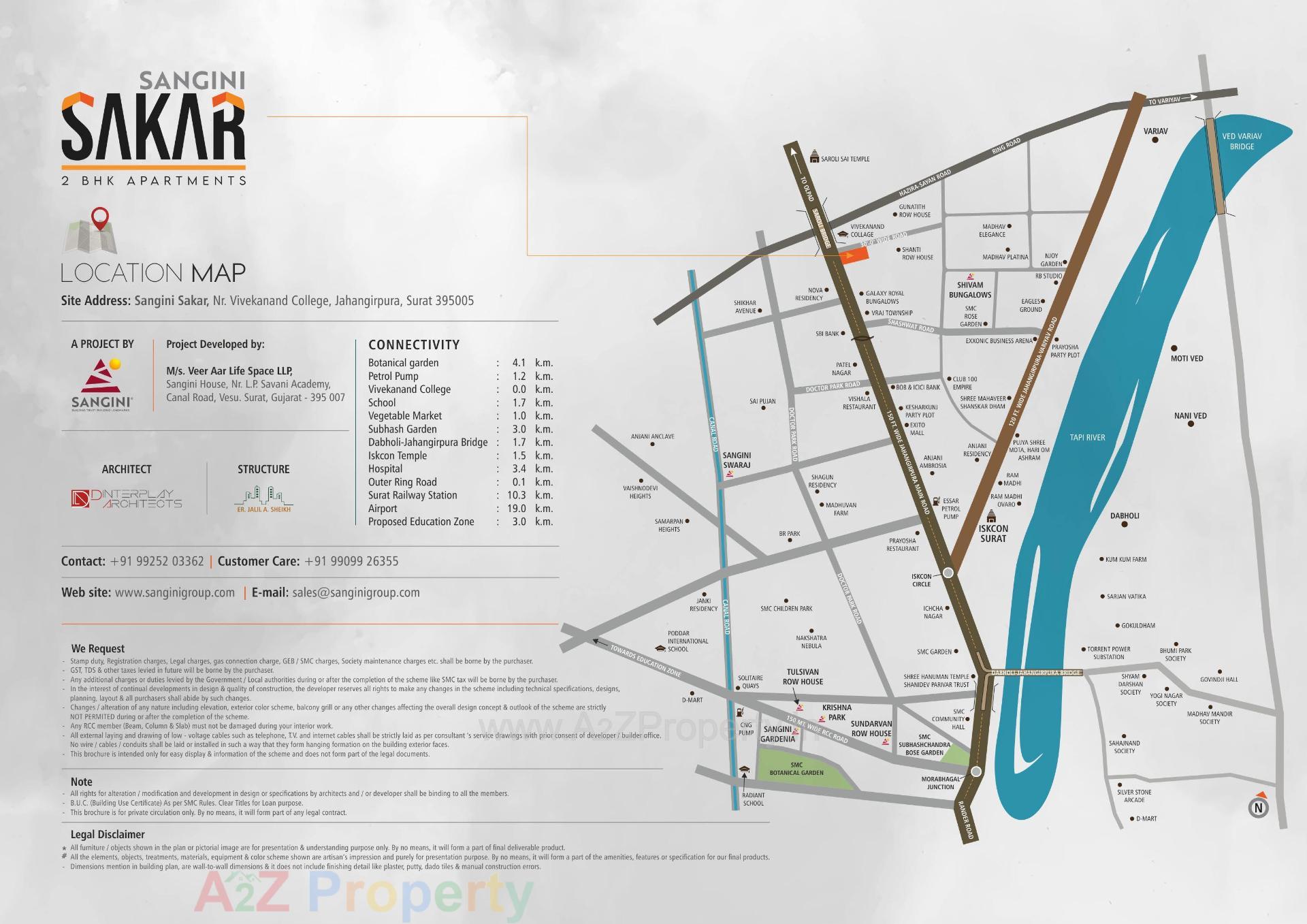  of real estate project Sangini Sakar located at Jahangirpura, Surat, Gujarat